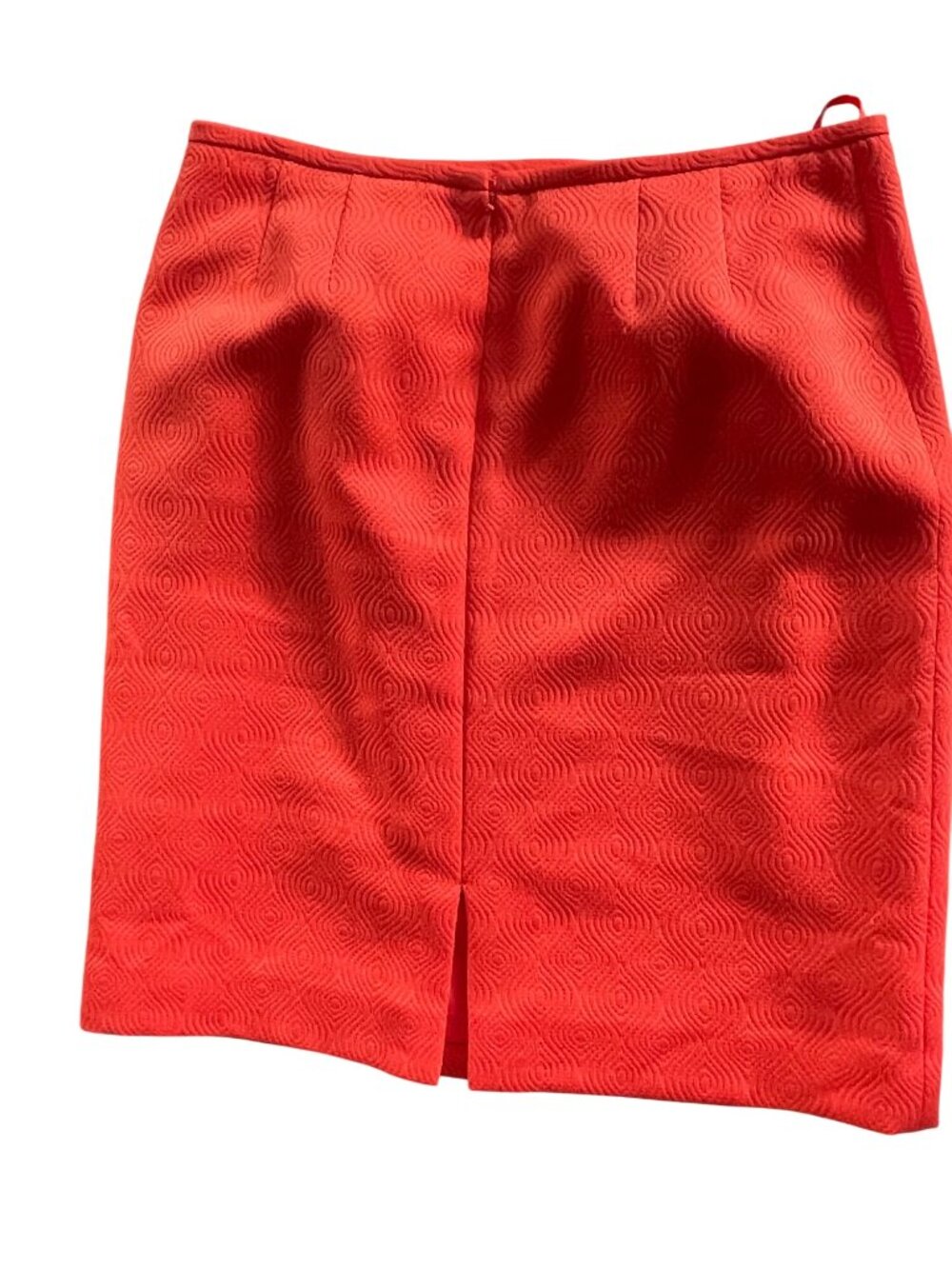 Tahari Arthur S. Levine Red Textured Skirt Suit With Short Sleeve Blazer Size 10 - Picture 9 of 10